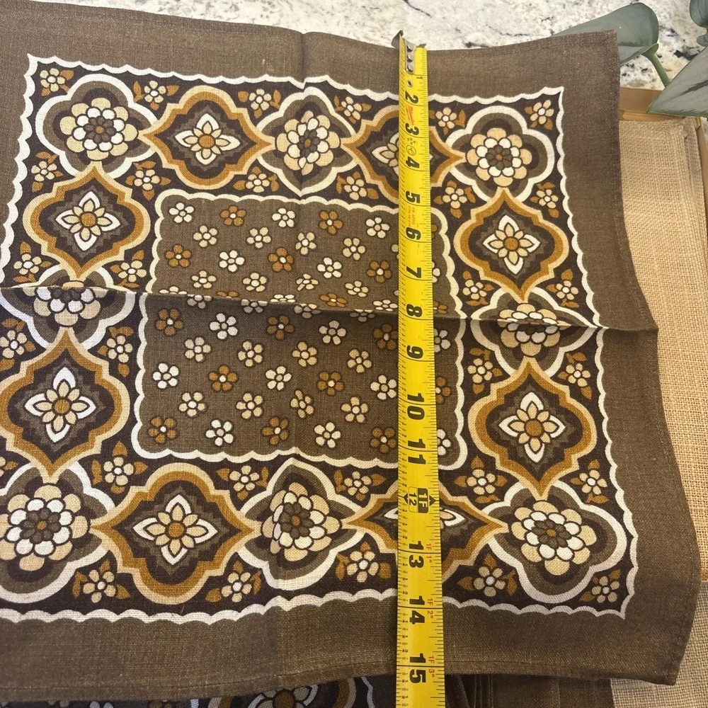 NOS 8 Old Bleach Napkins/placemat Irish Linen Luncheon‎ Set Original Box *READ*
